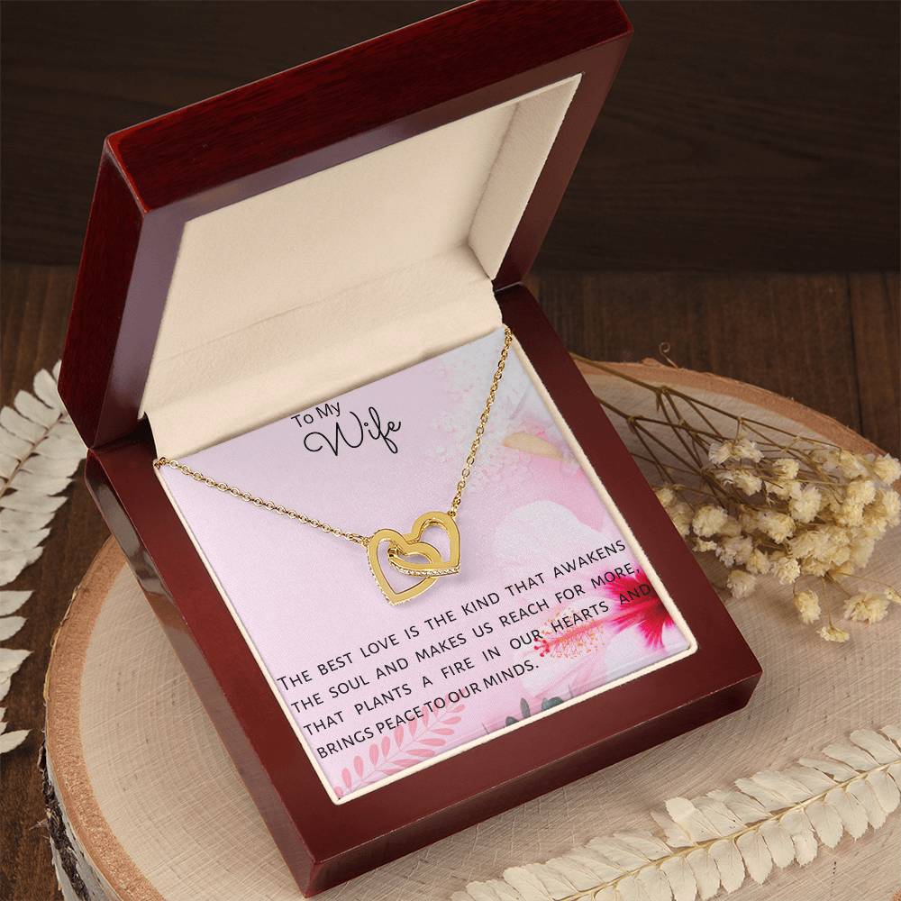 Interlock Hearts Necklace For Loving Wife Interlocking Hearts Necklace