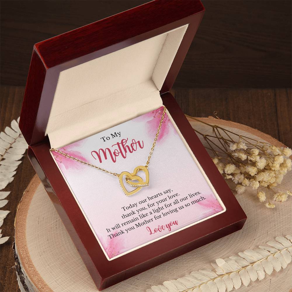To My Mother Interlocking Hearts Necklace