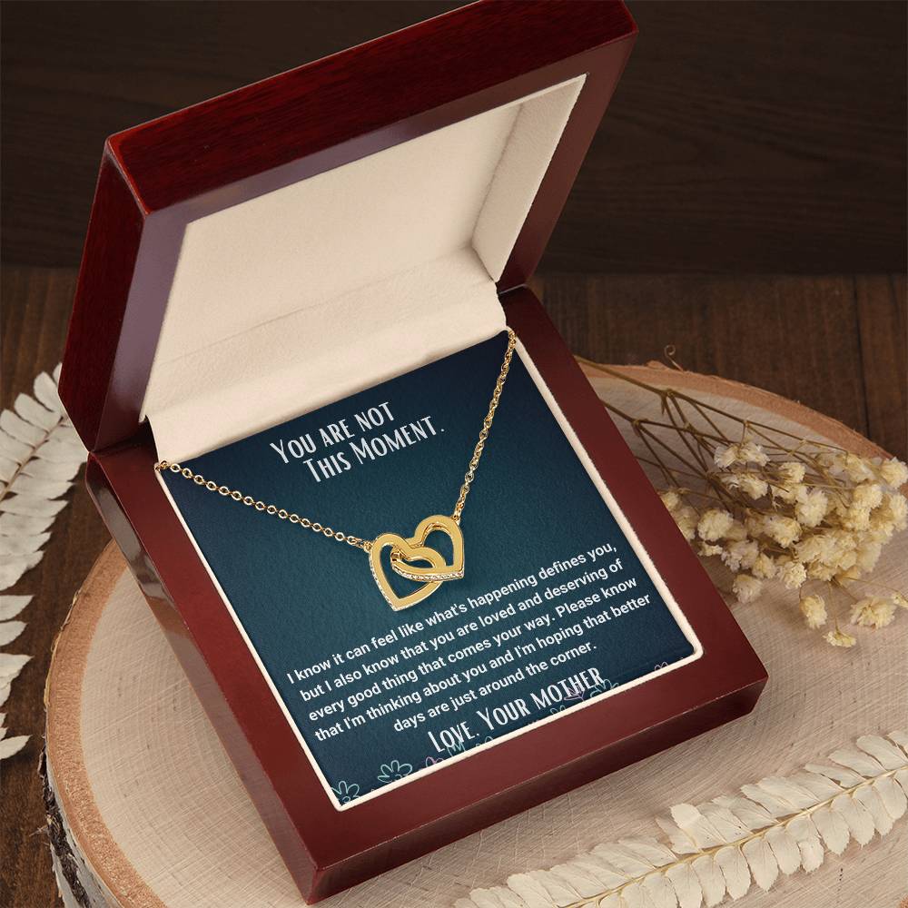 Interlocked Jewelry Mother Sympathy Gift To Daughter Interlocking Hearts Necklace