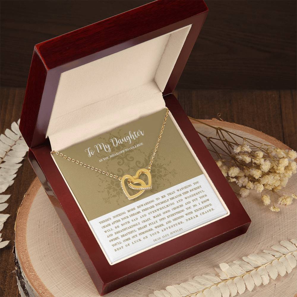 Heading To College Necklace Interlocking Hearts Necklace