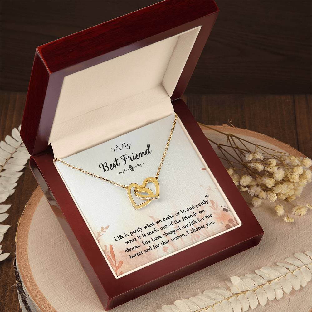 Interlocked Hearts Necklace For Best Friend Interlocking Hearts Necklace
