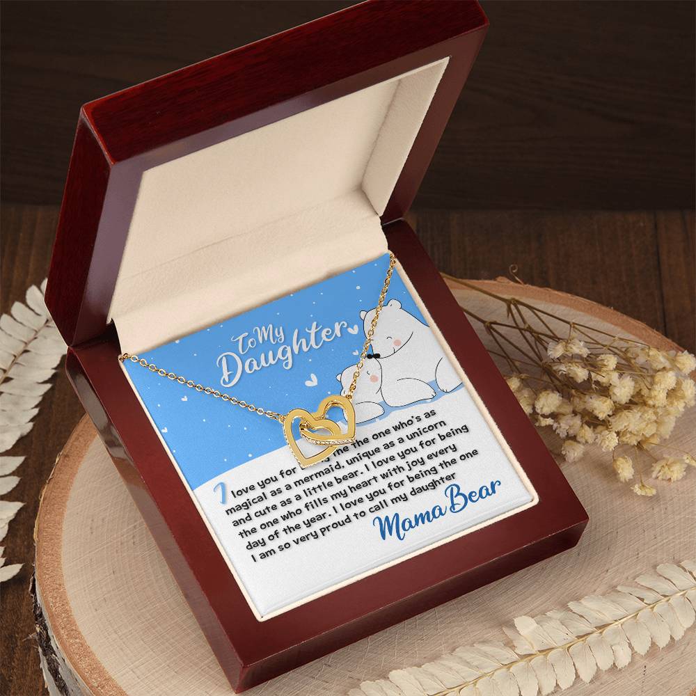 Mama Bear Interlocking Hearts Necklace