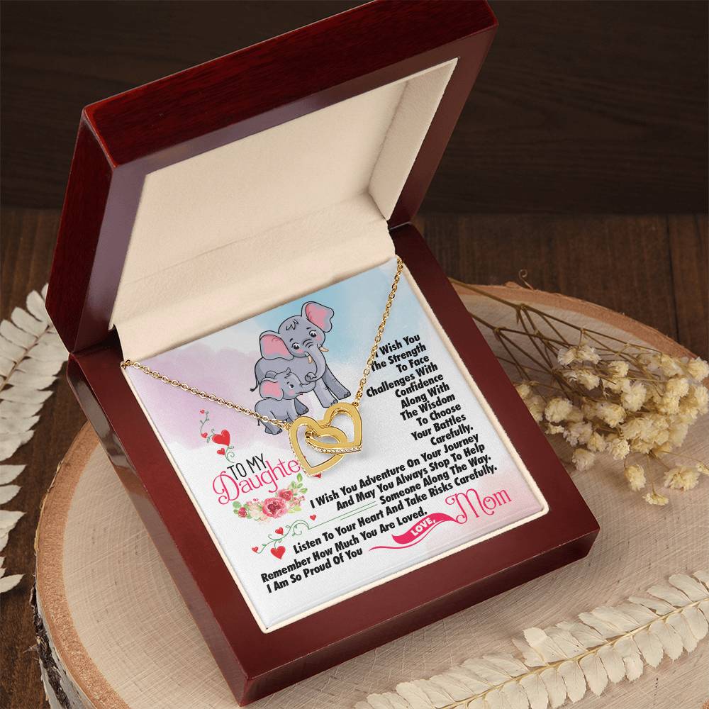 Gift For Daughter - Interlocking Heart Necklace Interlocking Hearts Necklace