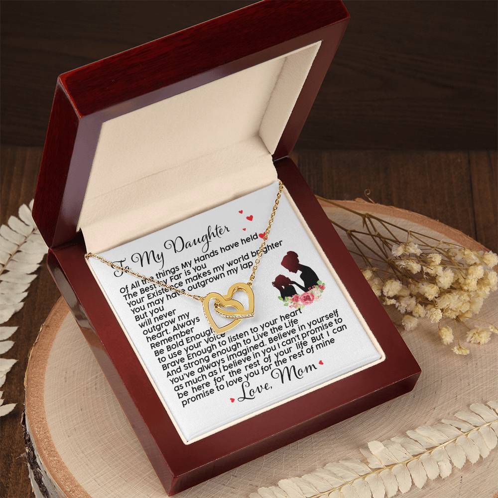 Gift For Daughter- Interlocking Heart Necklace Interlocking Hearts Necklace