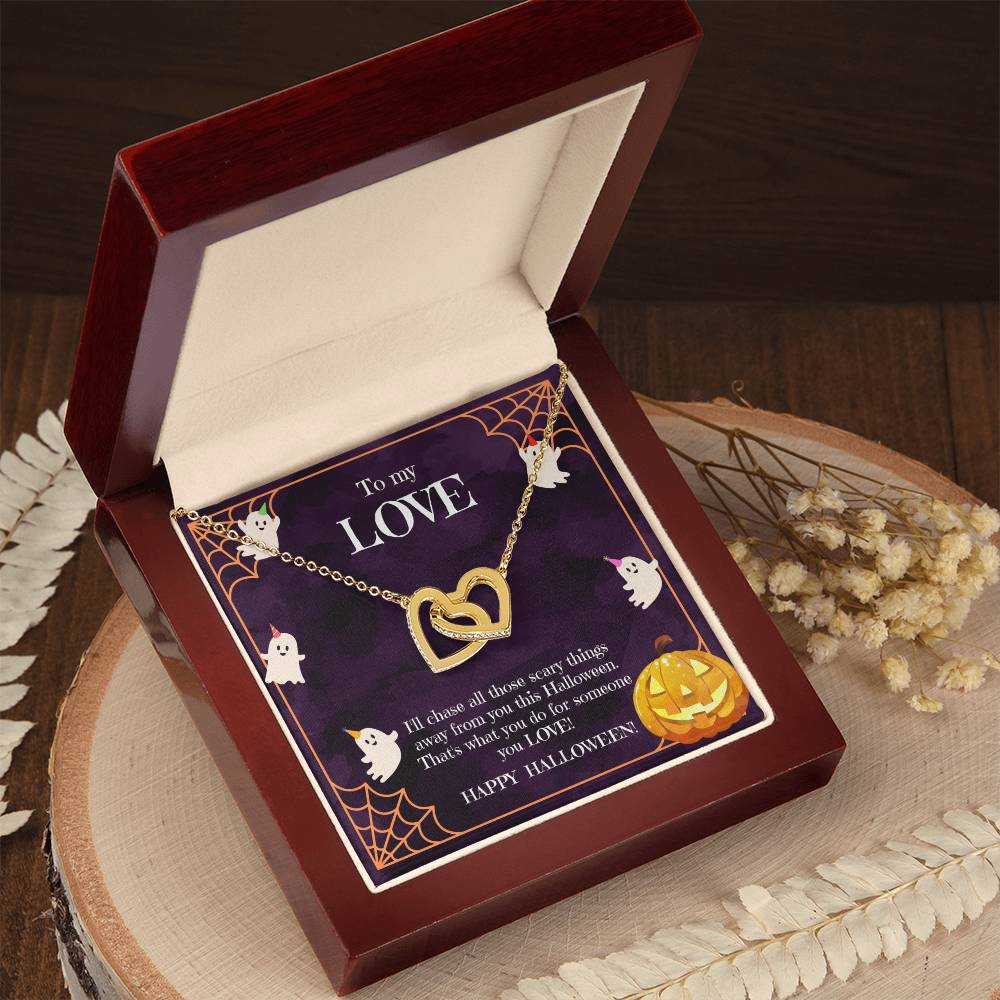 To My Love Spooky Interlock Necklace Interlocking Hearts Necklace