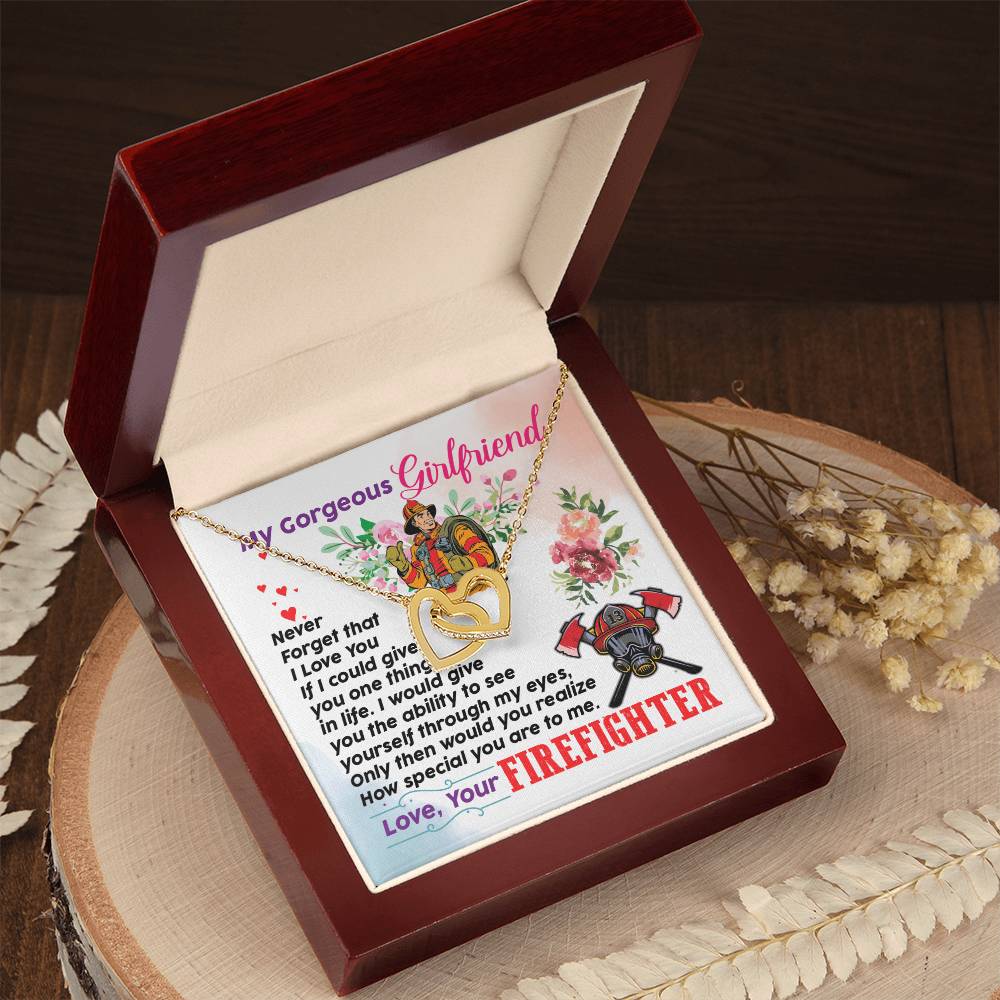 Firefighter'S Girl - Interlocking Heart Necklace Interlocking Hearts Necklace
