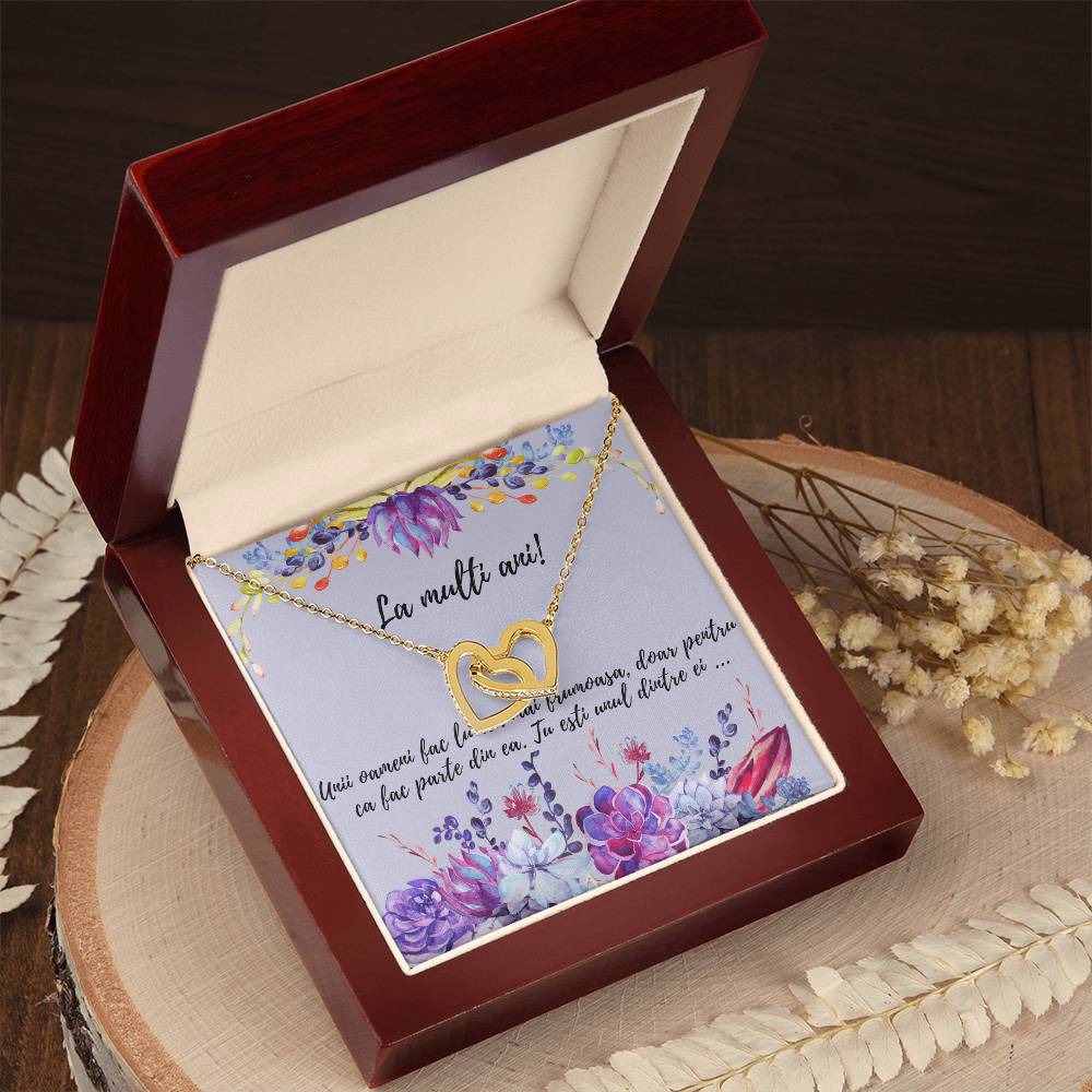 Unii Oameni Fac Lumea Mai Frumoasă Doar Pentru Că Fac Parte Din Ea! Interlocking Hearts Necklace