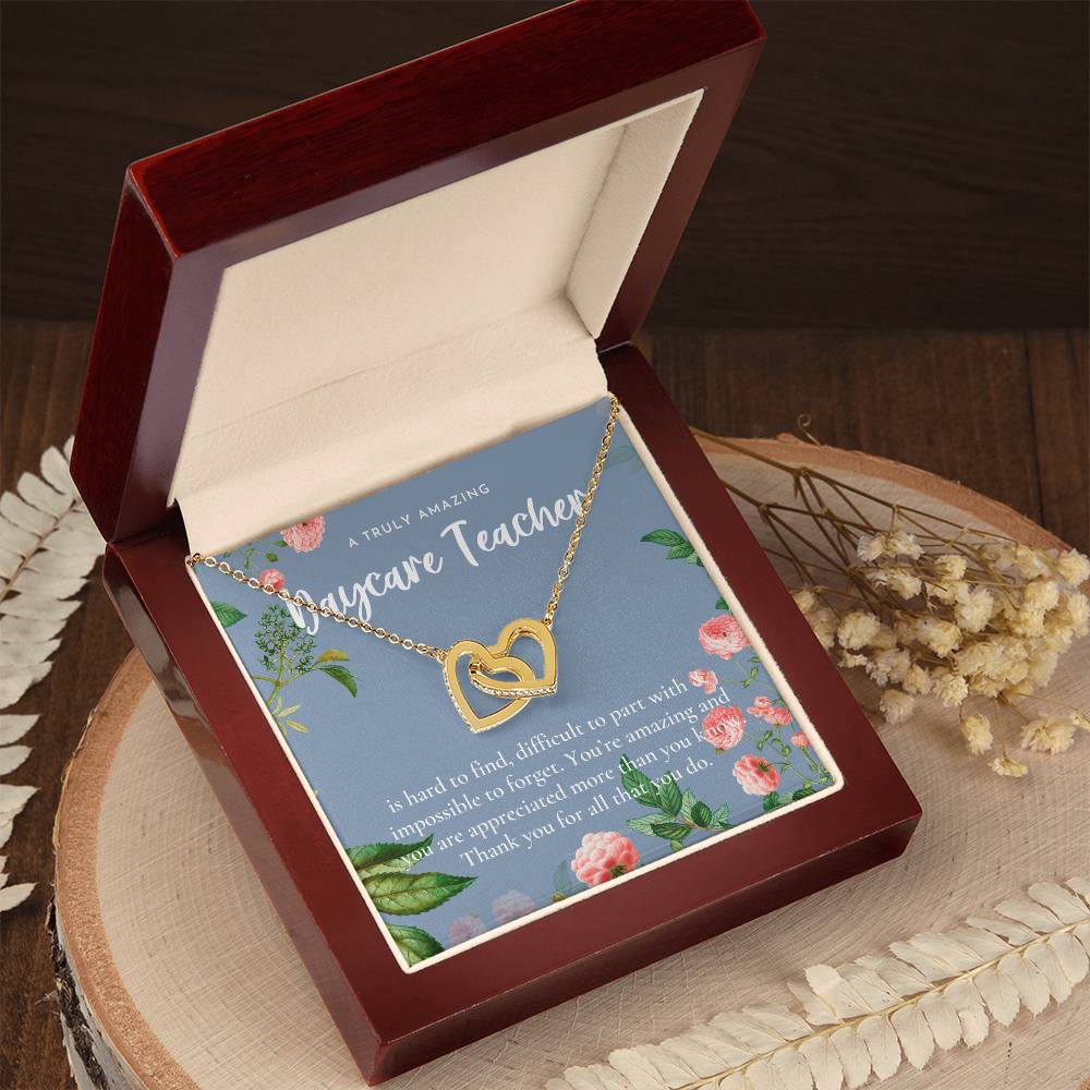 Daycare Teacher Gift For Daycare Provider Gifts Daycare Thank You Gifts Preschool Teacher Gift Thank You Gift Daycare Interlocking Hearts Necklace