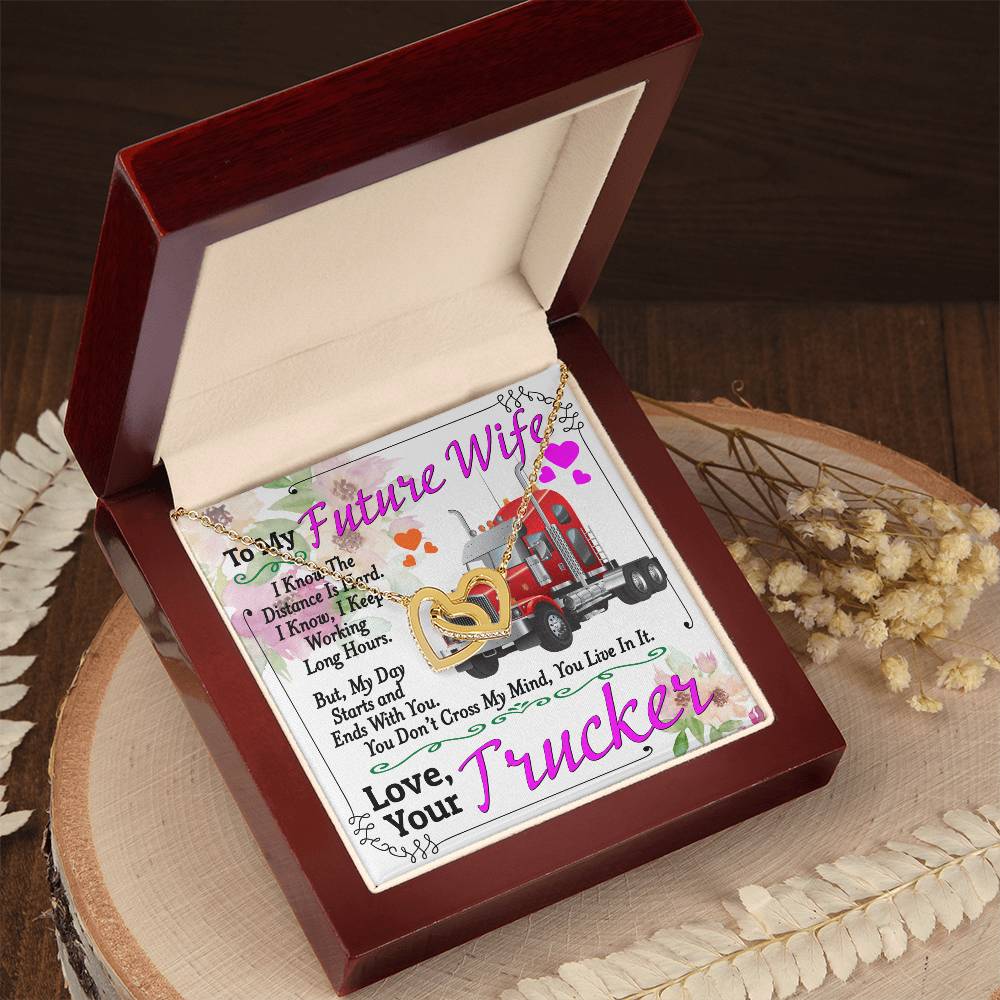 Trucker'S Future Wife - Interlocking Heart Necklace Interlocking Hearts Necklace