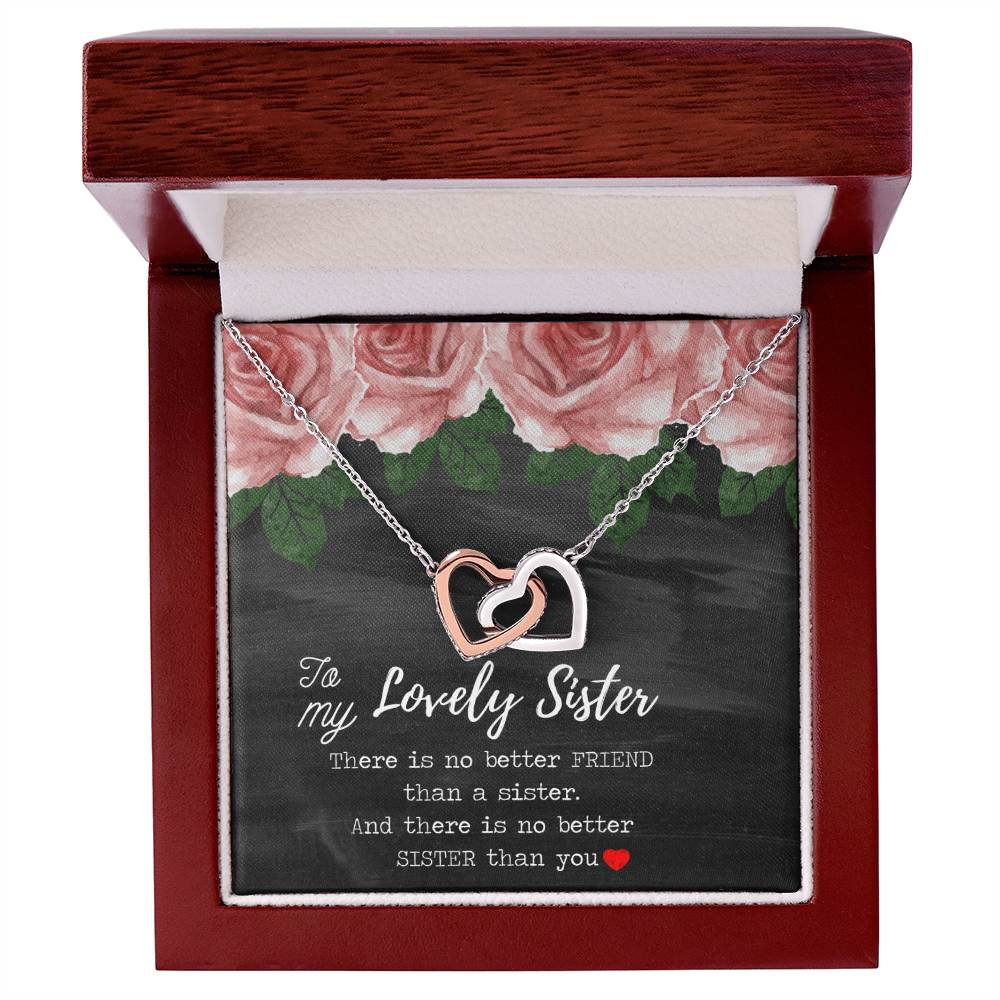 Sisters Necklace Sister Gift Sister Jewelry Lovely Sister Gift Interlocking Hearts Necklace