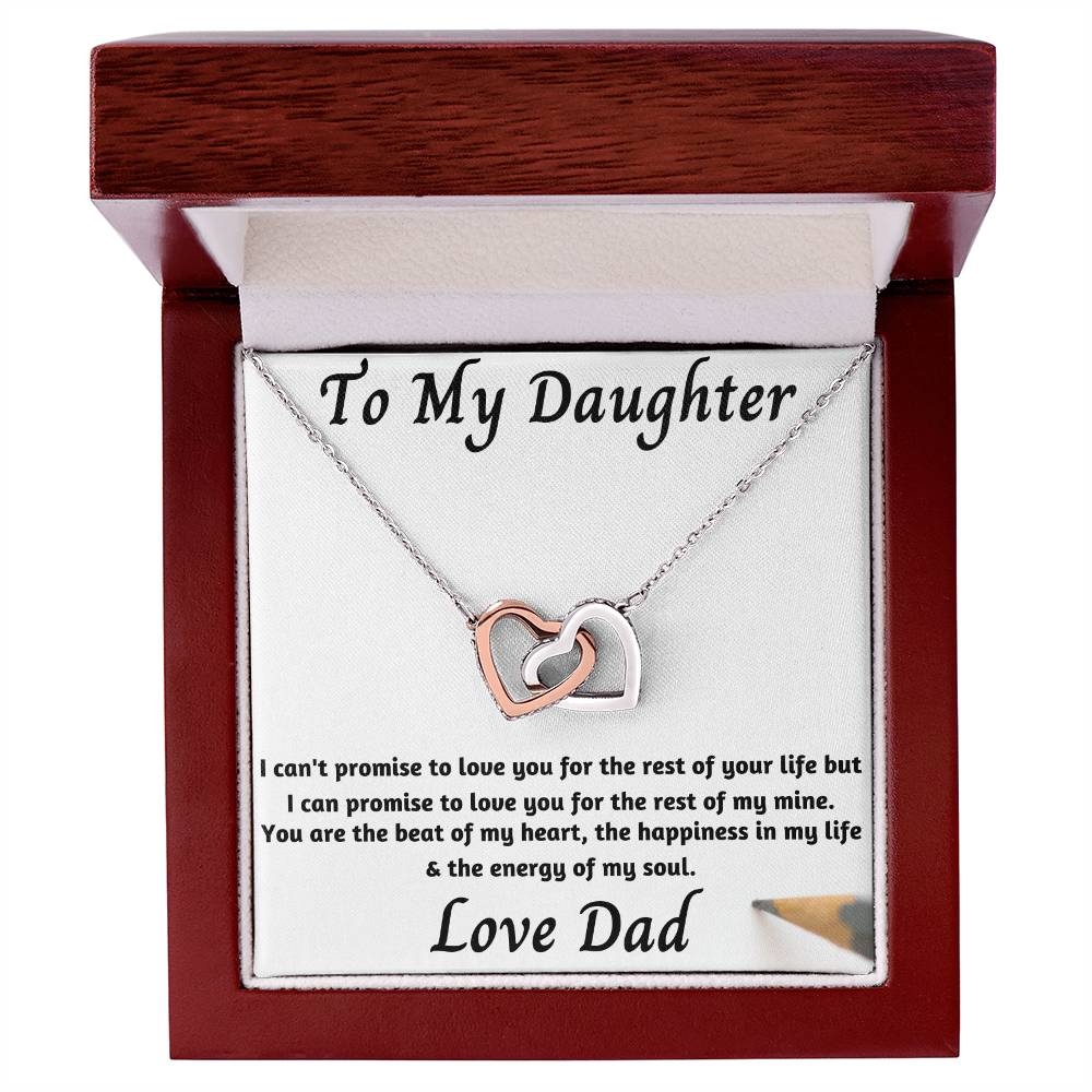 Limited Edition To My Daughter Interlocking Hearts Necklace