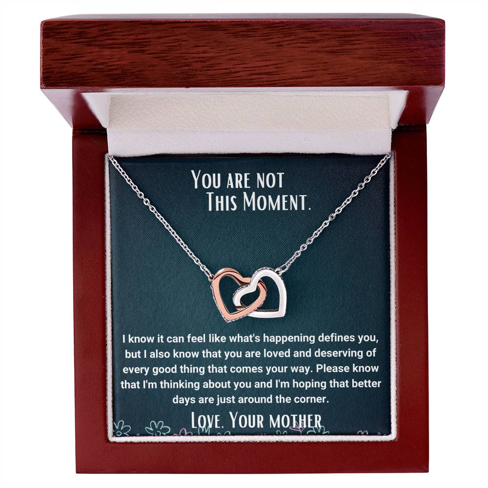 Interlocked Jewelry Mother Sympathy Gift To Daughter Interlocking Hearts Necklace