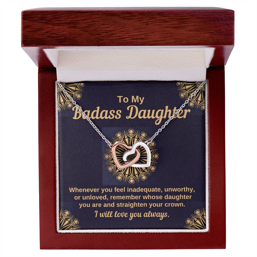 Best Daughter Gifts Interlocking Hearts Necklace