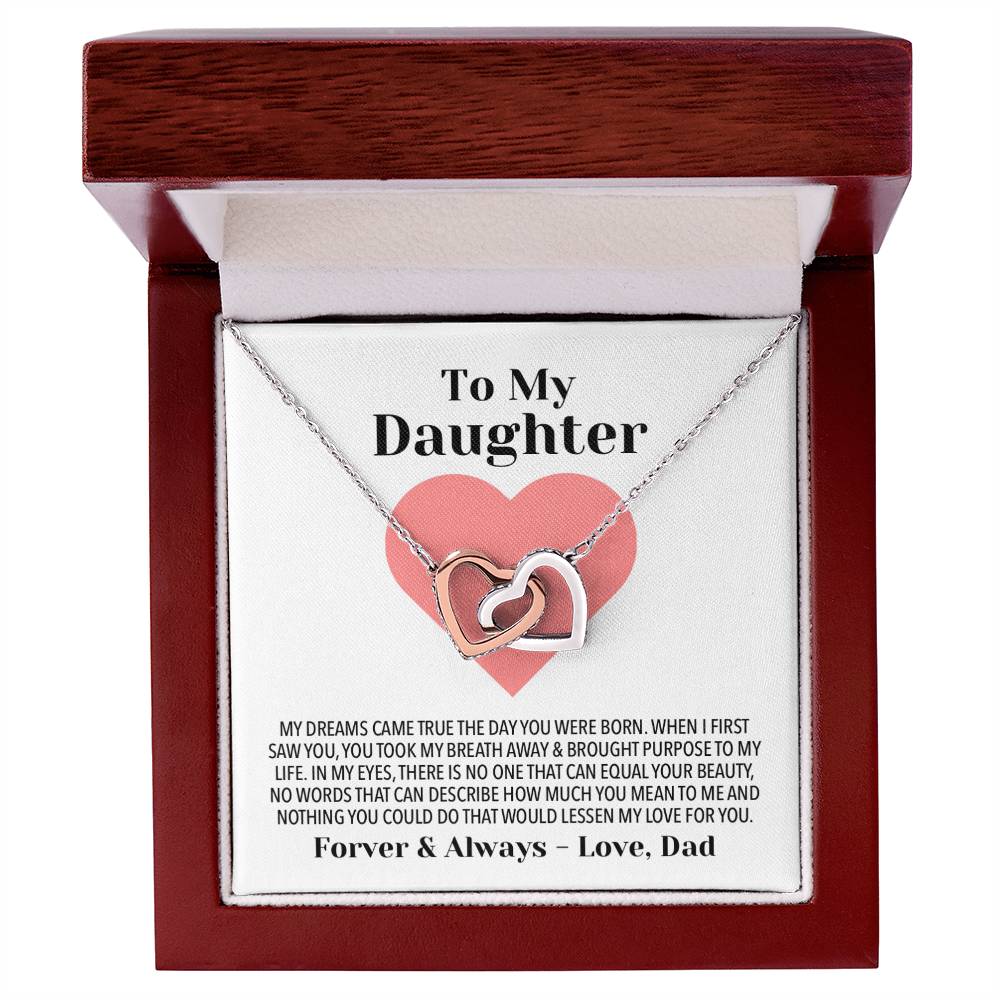 Daughter Of My Dreams Necklace Interlocking Hearts Necklace