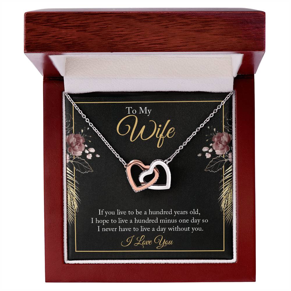 Anniversary Gift Interlocking Hearts - To My Wife Necklace Birthday Gift For Wife Necklace For Wife Gift For Wife Birthday Interlocking Hearts Necklace