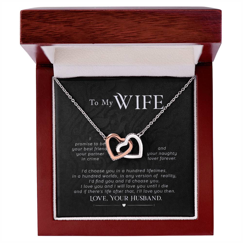 Interlocking Hearts Necklace Anniversary Gift For Wife Gift For Her From Husband Gift For Her Mothers Day Gift Valentines Day Gift Gifts For Wife Christmas Gift