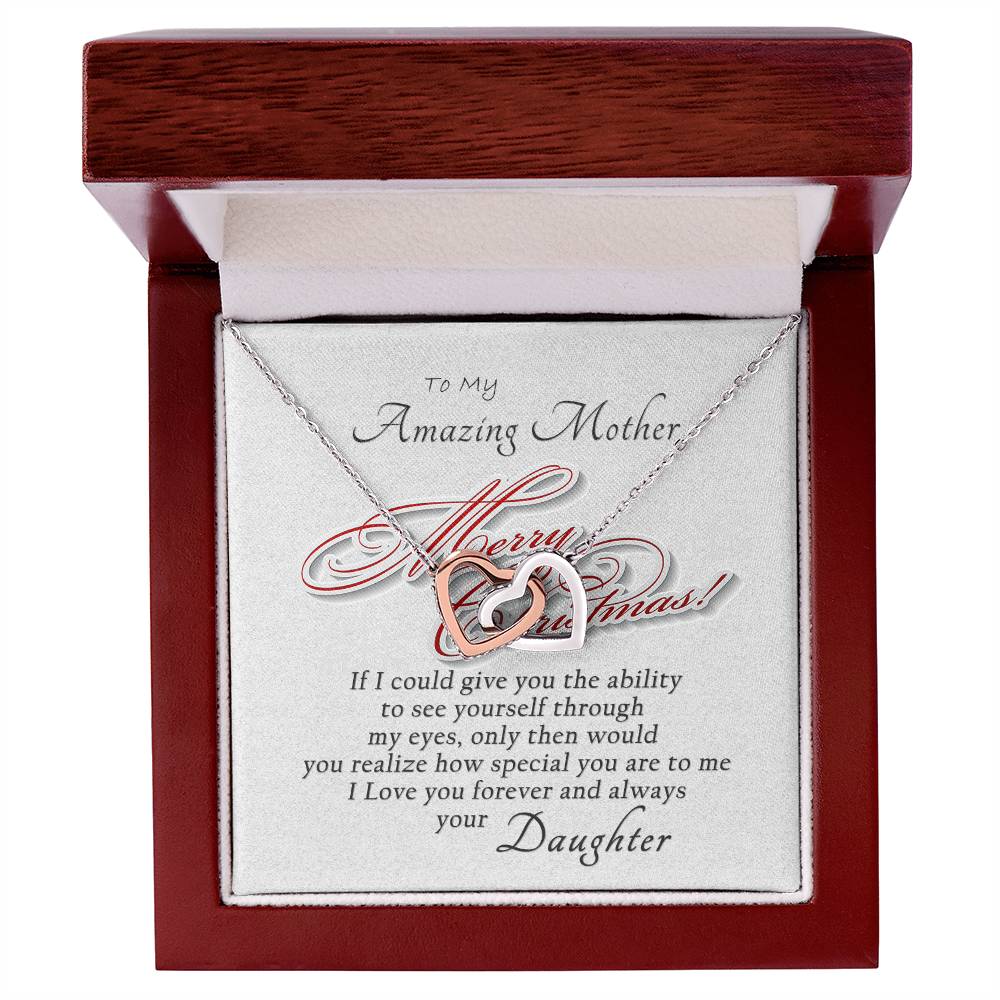 To My Amazing Mother Necklace Interlocking Heart Necklace Christmas Gift Gift For Mom Sentimental Gift Mother Daughter Gift Interlocking Hearts Necklace