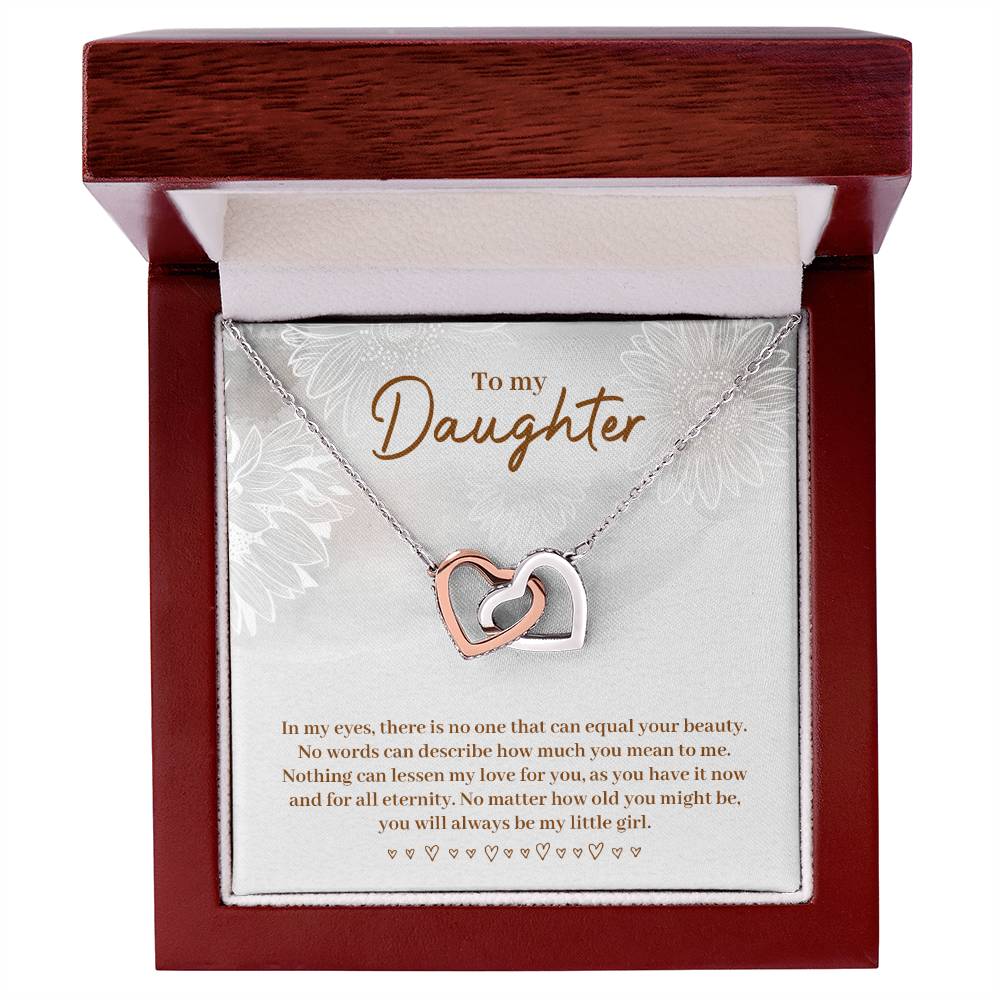Interlocked Heart Necklace - For Daughter Interlocking Hearts Necklace