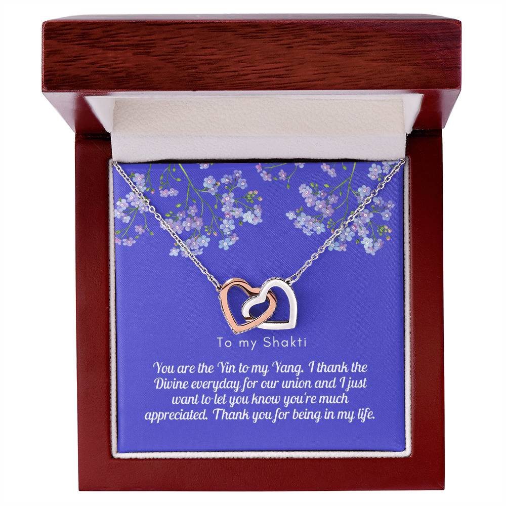 Thank You My Shakti Interlocking Hearts Necklace