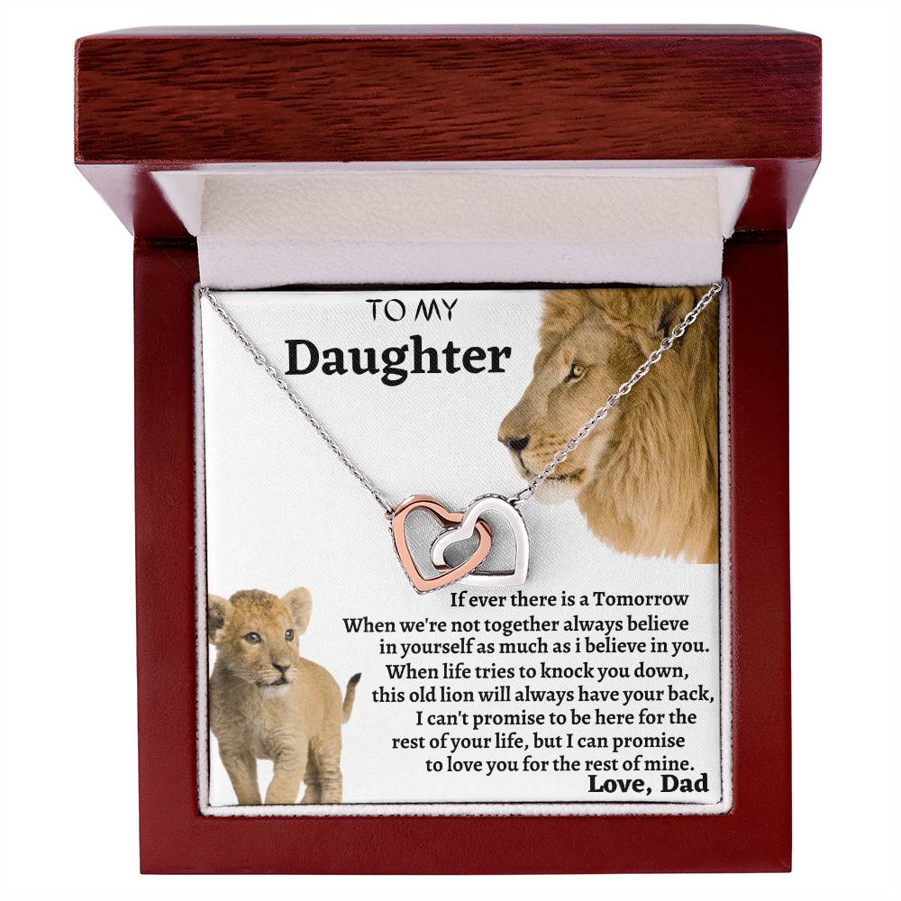 Gift For Daughter From Dad Interlocking Interlocking Hearts Necklace