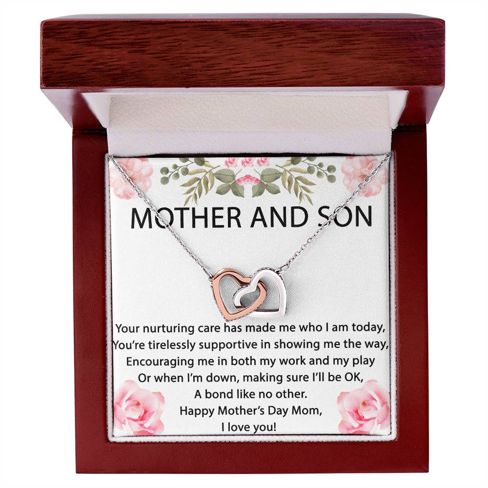 Your Nurturing Care Has Made A Bond Like No Other Interlocking Hearts Necklace