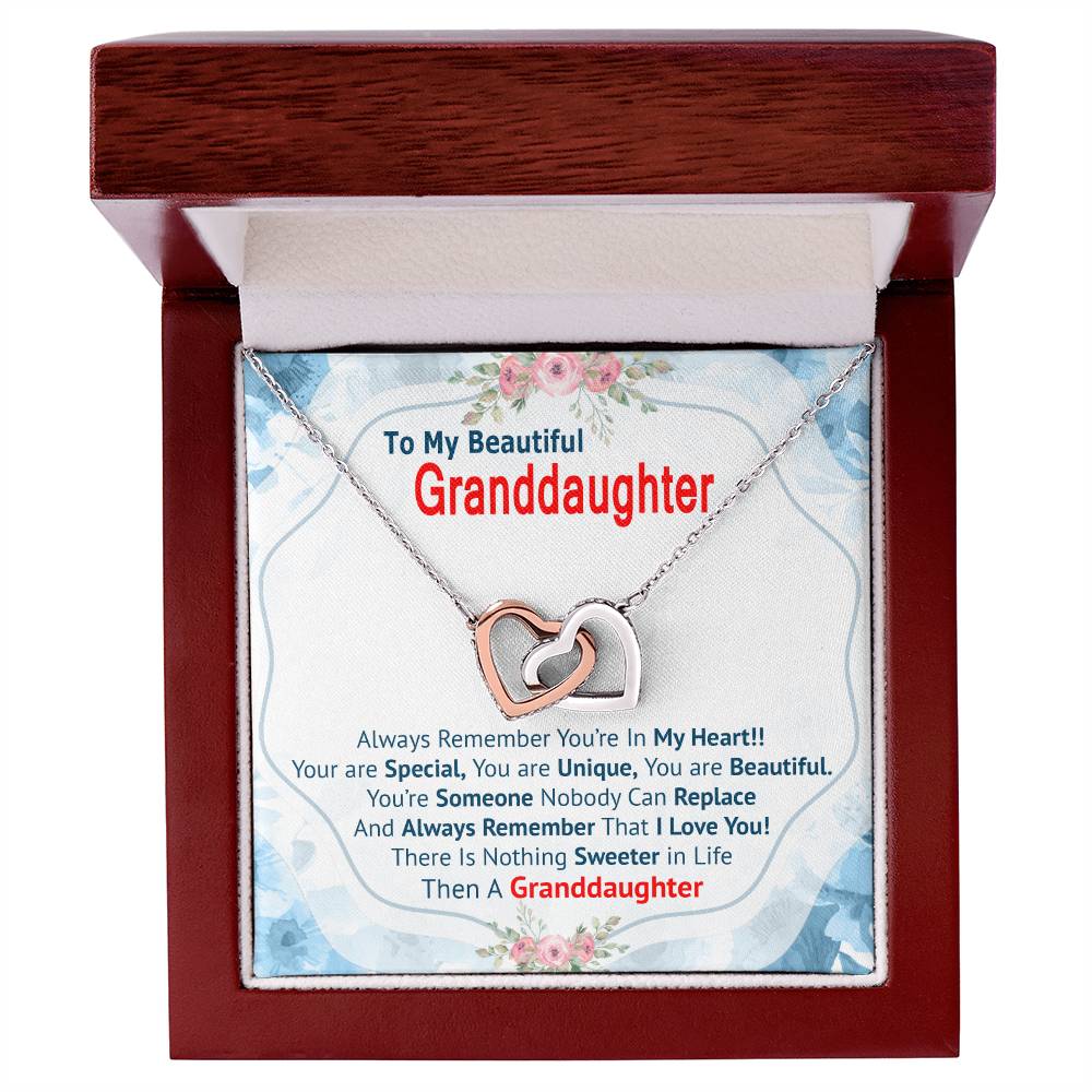 Perfect Gift For Granddaughter Interlocking Hearts Necklace
