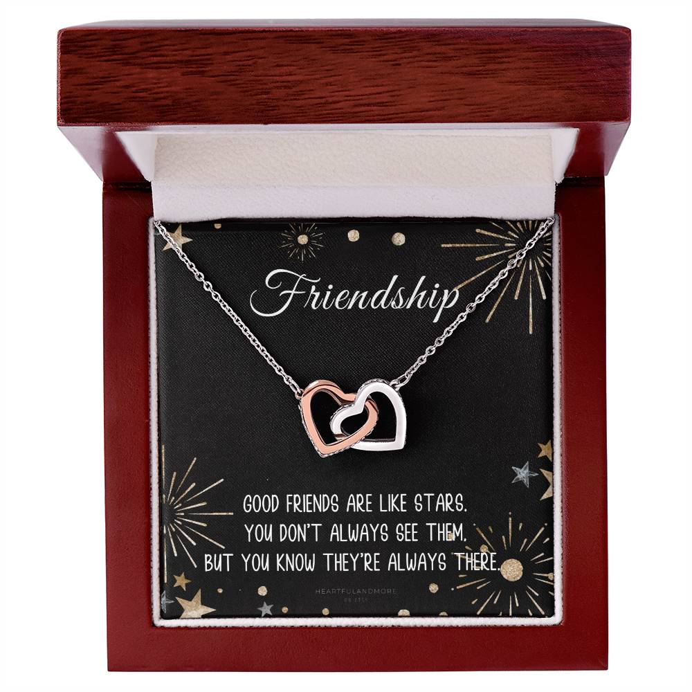 Friendship Gift For Her Interlocking Necklace Soul Sister Gift Necklace Gift For Best Friend Bestie Necklace Interlocking Hearts Necklace