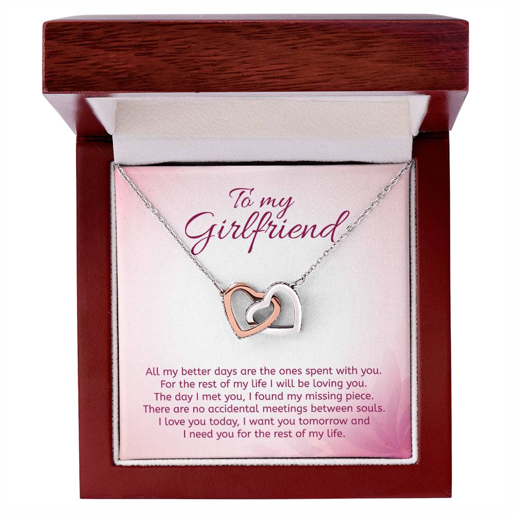 Interlocking Hearts Necklace For Your Girl