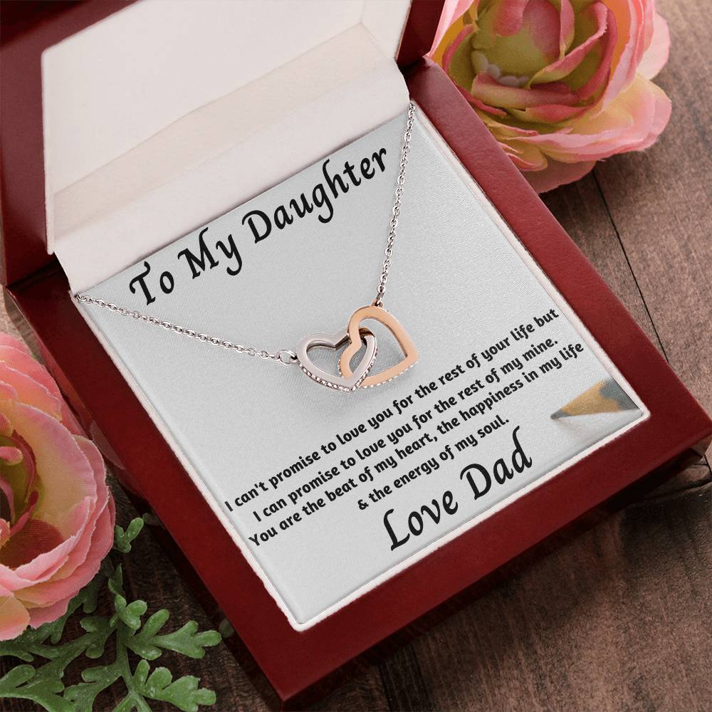Limited Edition To My Daughter Interlocking Hearts Necklace