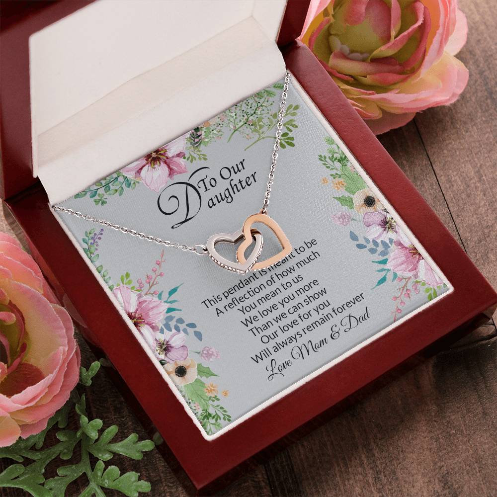 Gift For Daughter - Infinity Necklace Gift For Daughter Interlocking Hearts Necklace