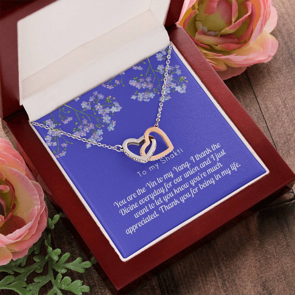 Thank You My Shakti Interlocking Hearts Necklace