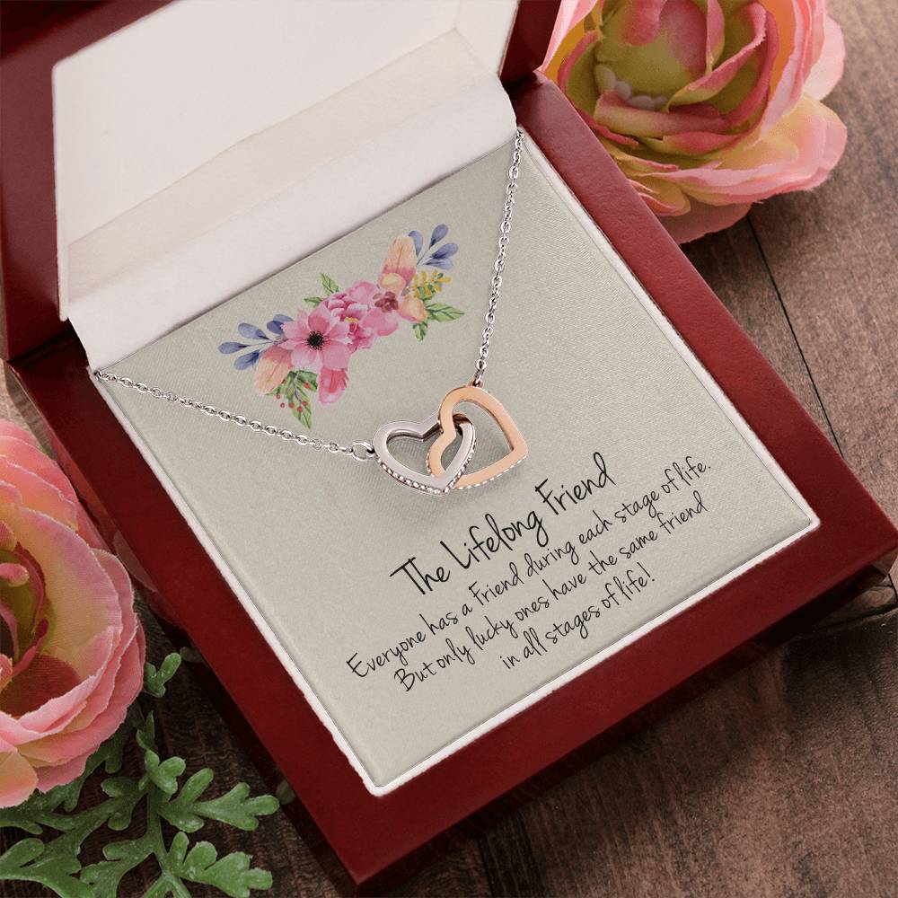 The Lifelong Friend Interlocking Heart Necklace Best Friend Gift Bff Gift Interlocking Hearts Necklace