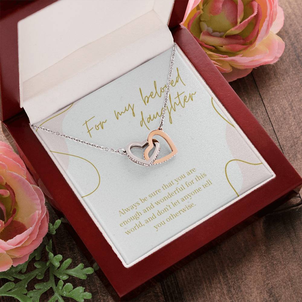 For My Beloved Daughter 👧🥰 - Interlocked Hearts Interlocking Hearts Necklace