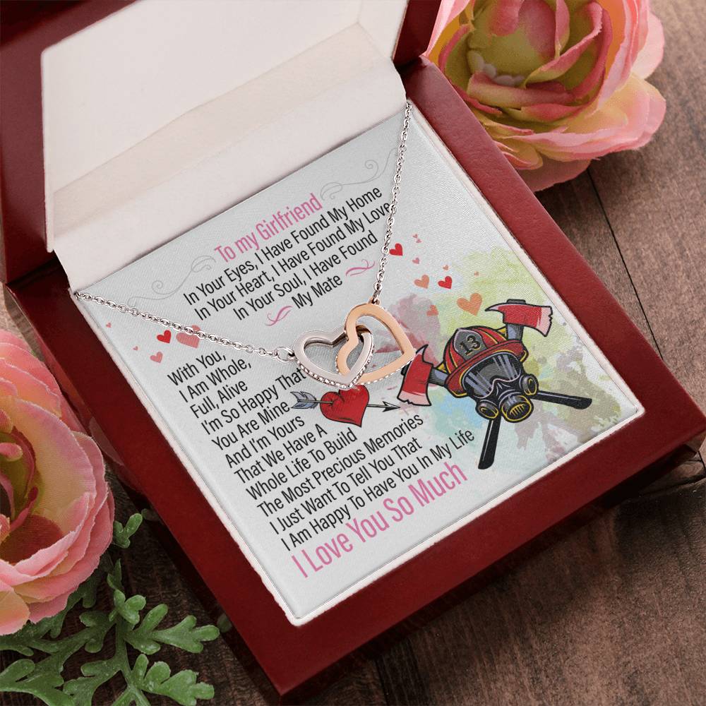Firefighter'S Girlfriend - Interlocking Heart Necklace Interlocking Hearts Necklace