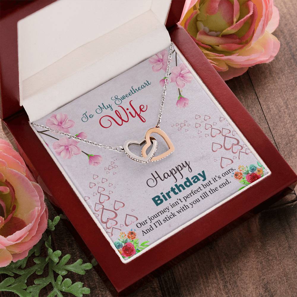 To My Wife Interlocked Hearts Necklace Gift For Wife Love Your Wifehusband Gift Wifelove Your Husbnad. Interlocking Hearts Necklace
