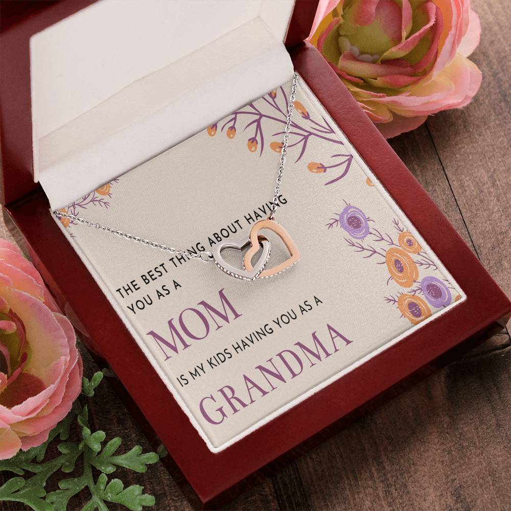 To My Mom Infinite Heart Message Card For All Necklace Jewelry From Son Daughter Gift Anniversary Birthday Graduation Mothers Day Interlocking Hearts Necklace