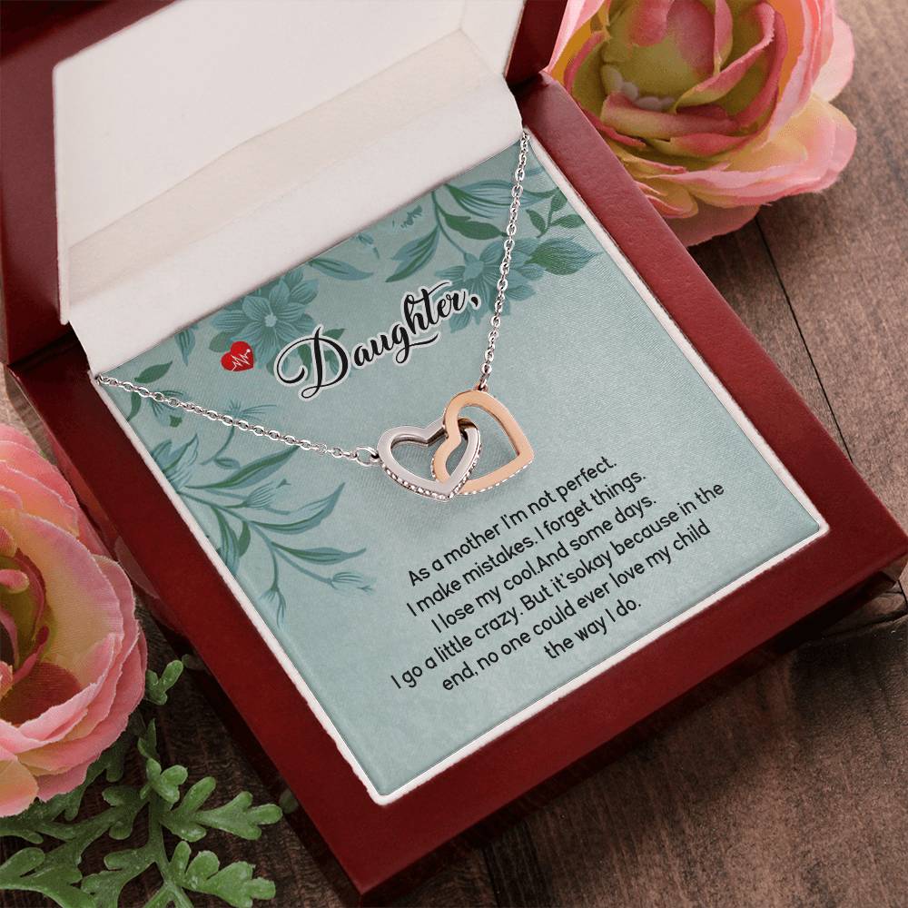 To My Daughter - Interlocking Hearts Necklace4