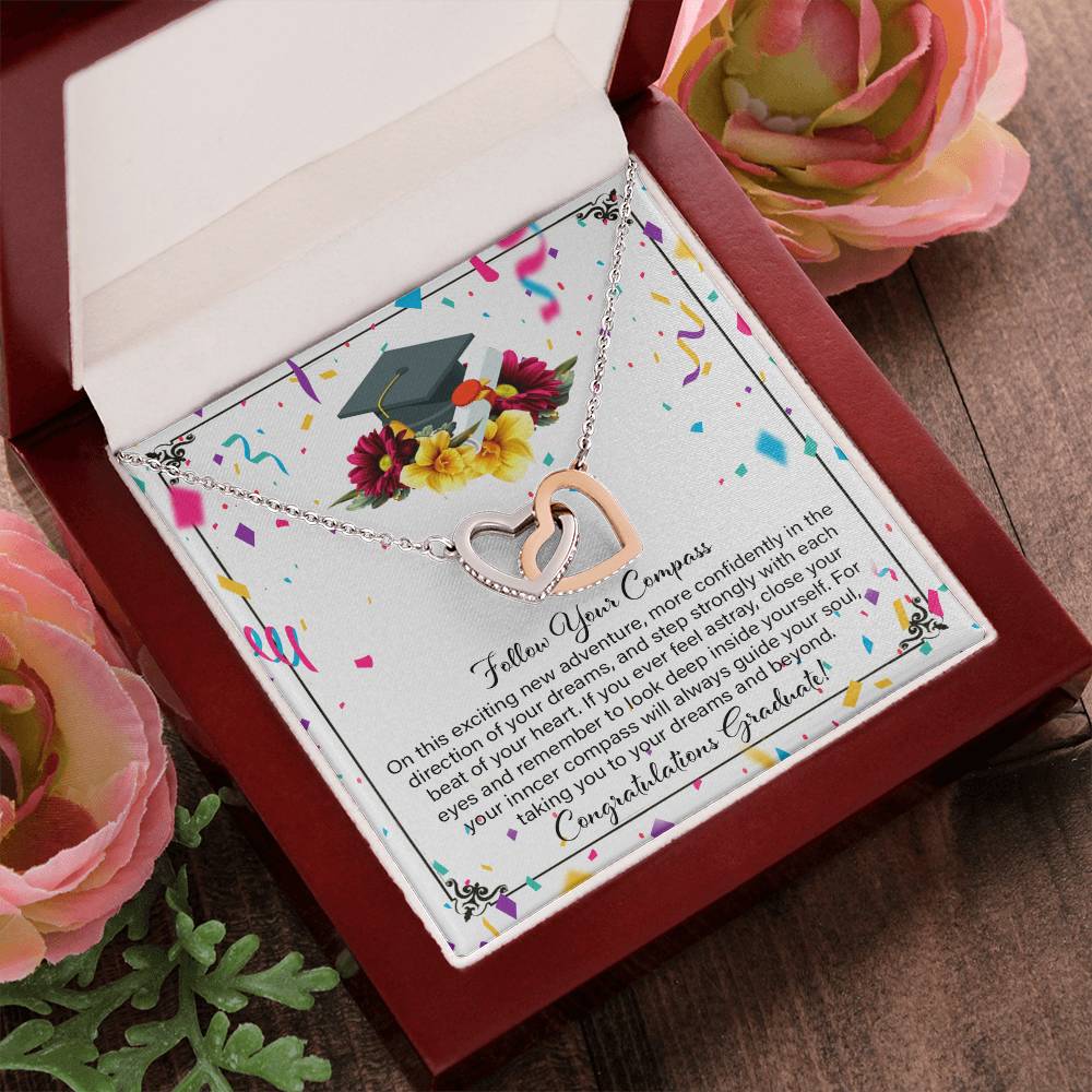 Graduation Gift For Daughter - Interlocking Heart Necklace Interlocking Hearts Necklace