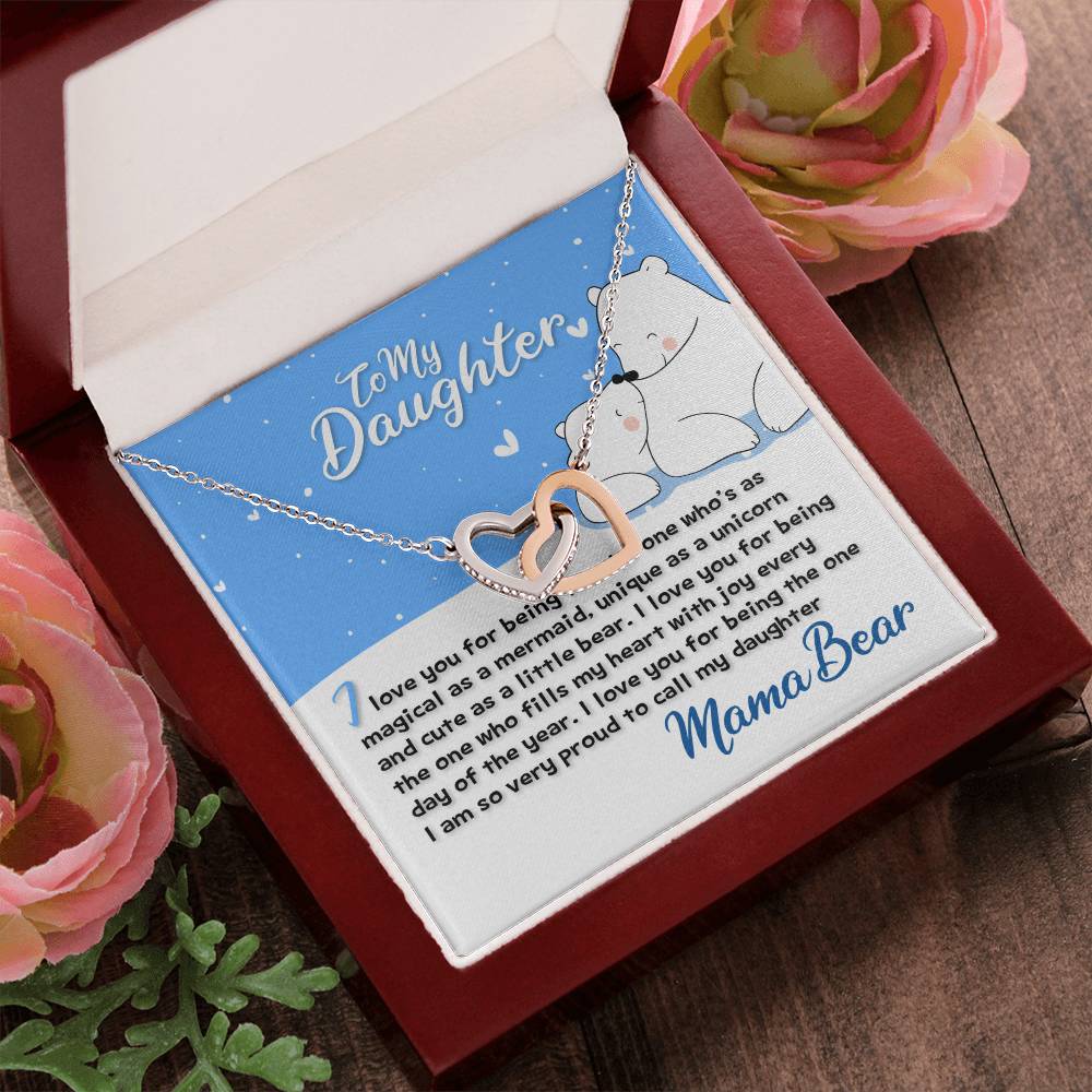 Mama Bear Interlocking Hearts Necklace