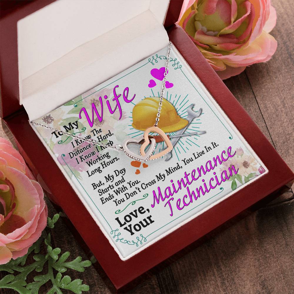 Maintenance Technician'S Wife - Interlocking Heart Necklace Interlocking Hearts Necklace