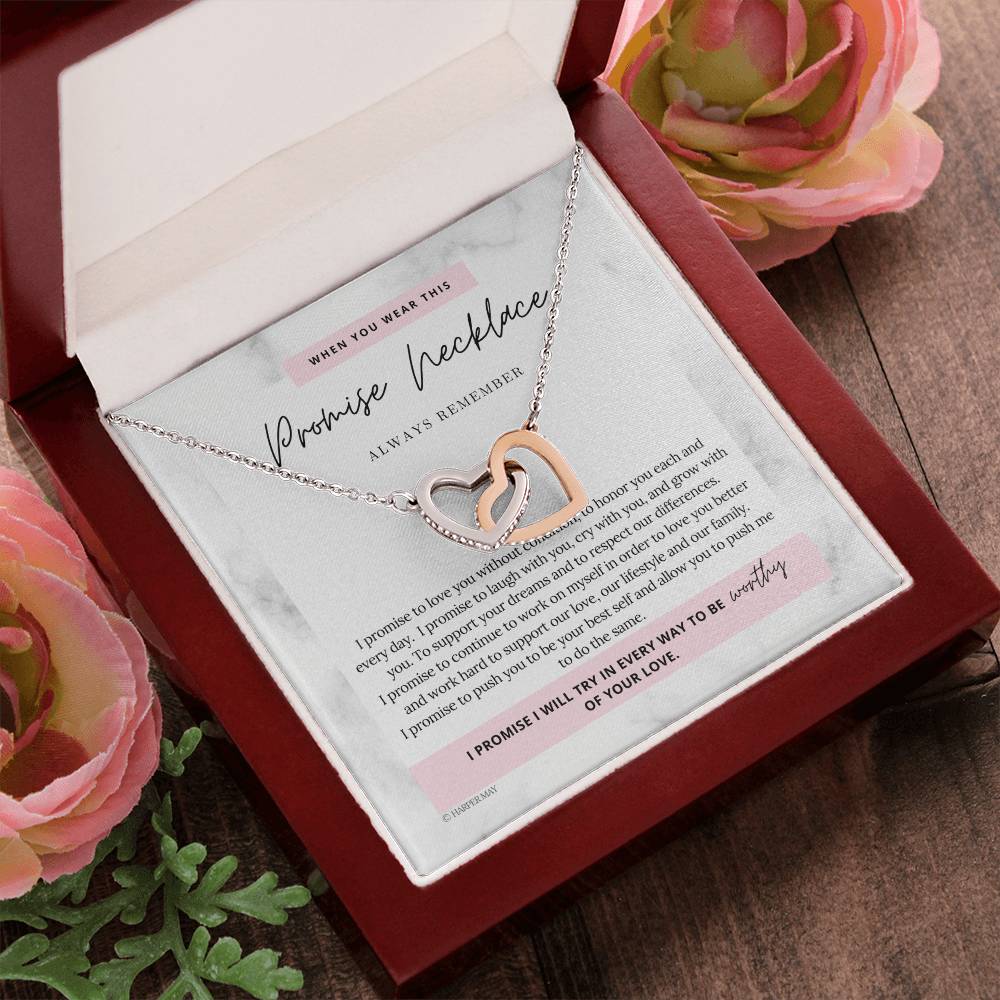 Promise Necklace Interlocking Hearts Necklace