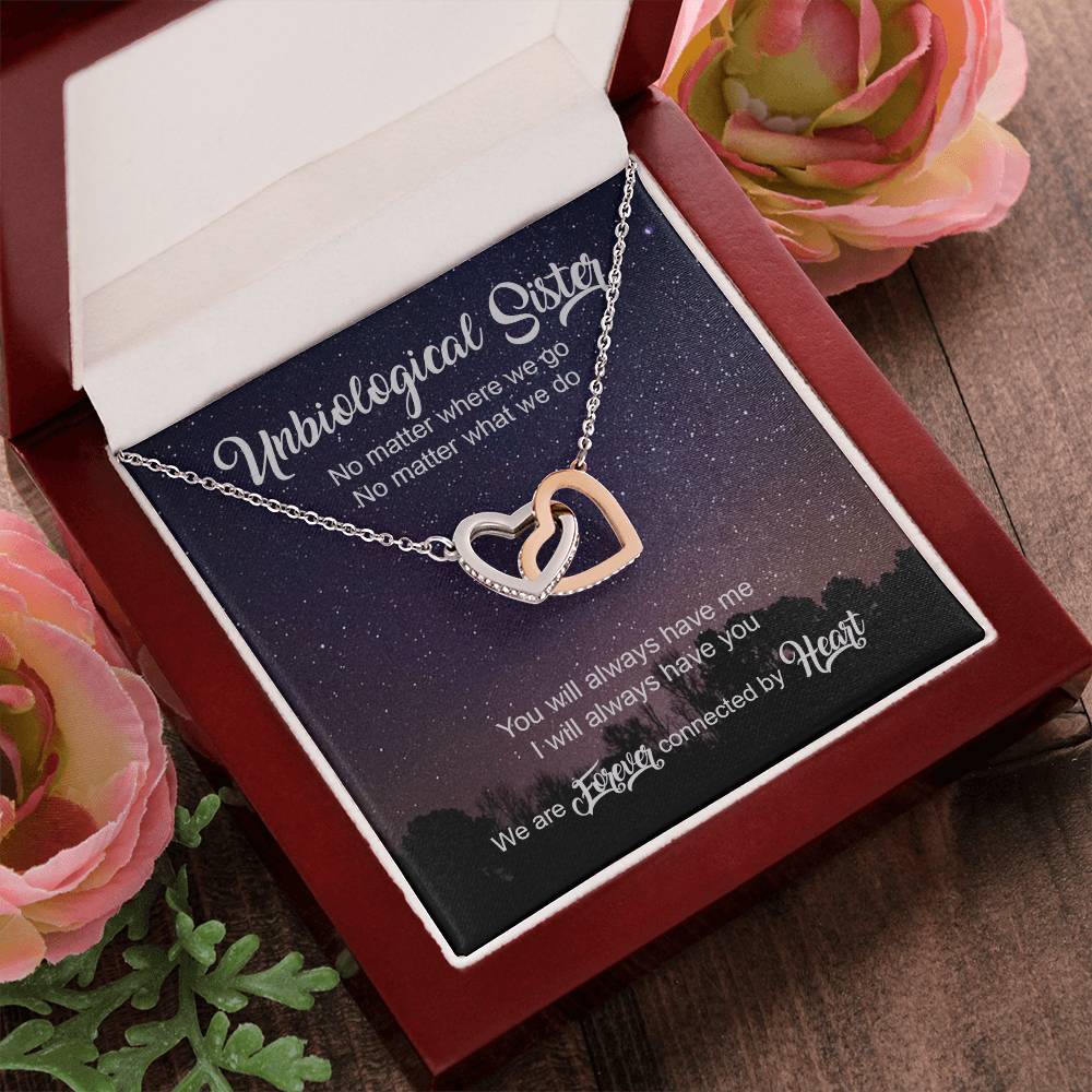 Unbiological Sister Luxury Necklace Interlocking Hearts Necklace