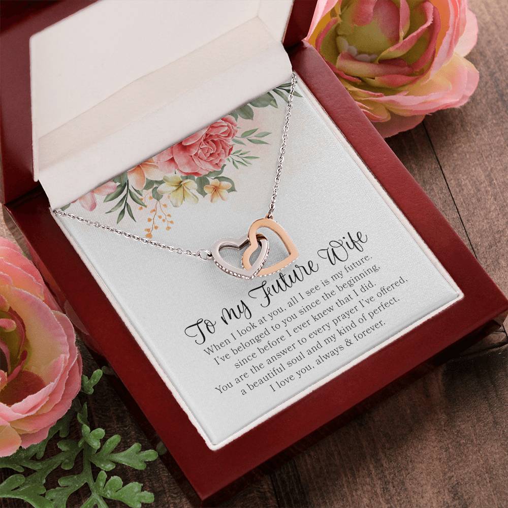 Interlocking Hearts - To Future Wife Interlocking Hearts Necklace