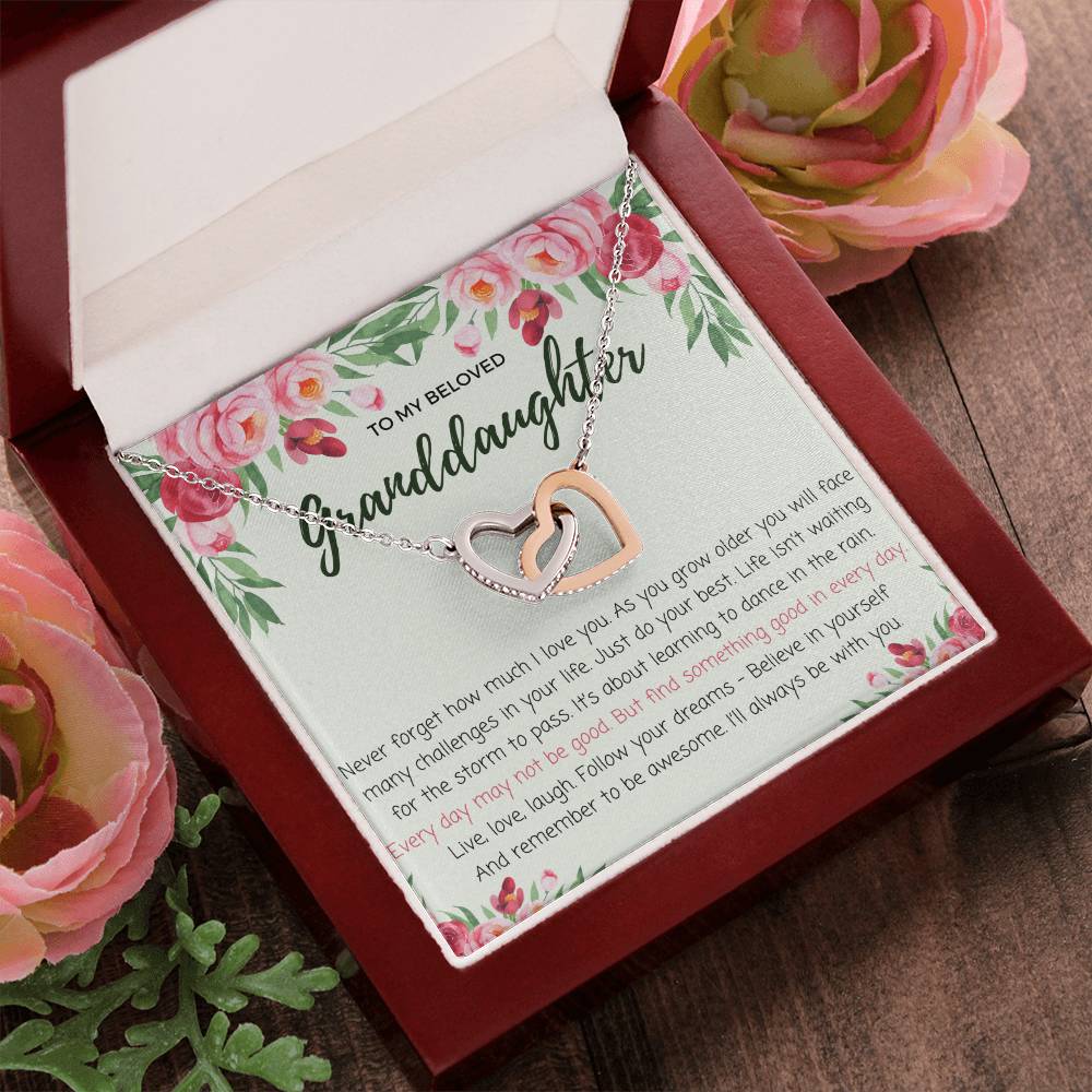 Gift From Grandmother To Granddaughter - Interlocking Hearts Necklace