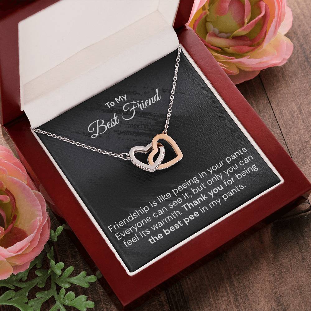 Funny Gift For Your Best Friend - Interlocked Hearts Necklace Interlocking Hearts Necklace