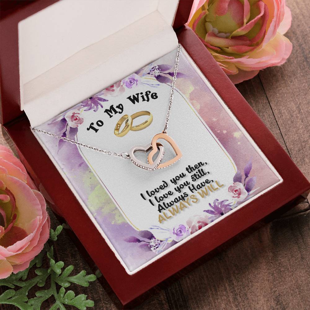 I Love You Always Necklace Interlocking Hearts Necklace