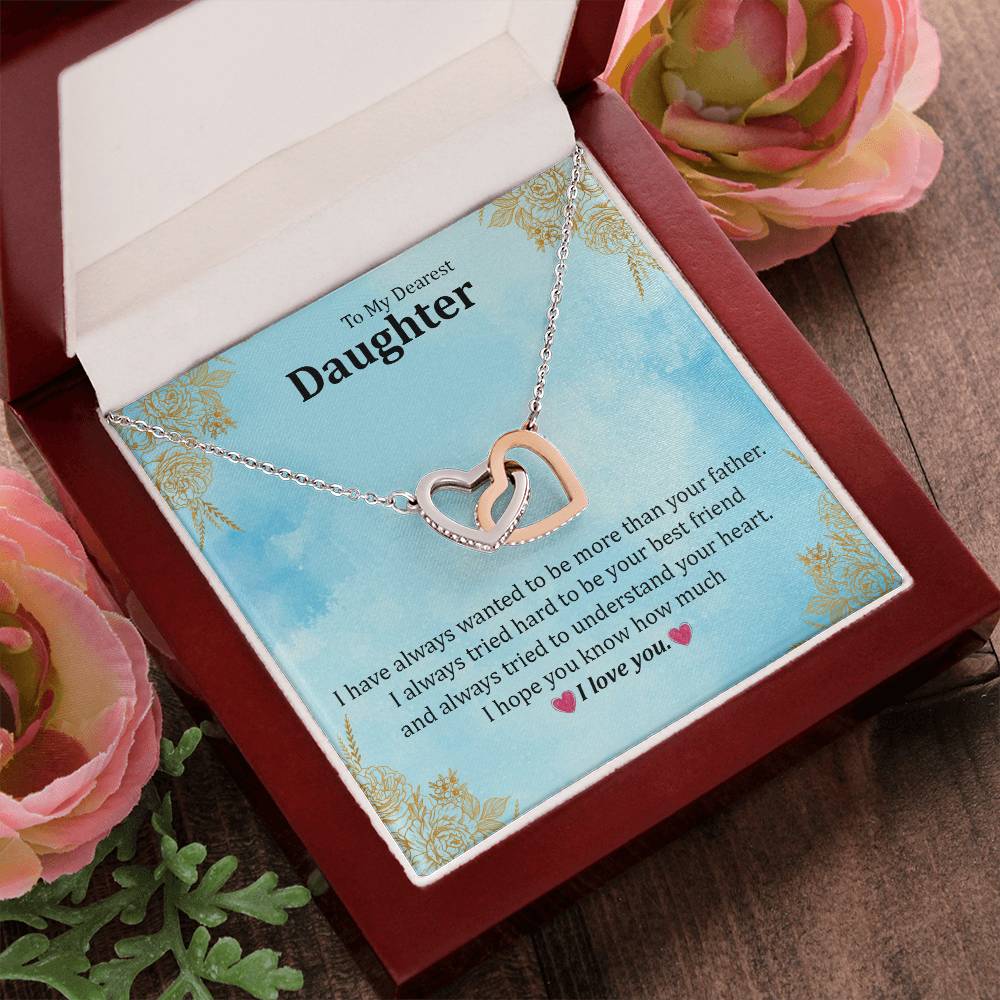 I Have Always Wanted To Be More Than Your Father Interlocking Hearts Necklace