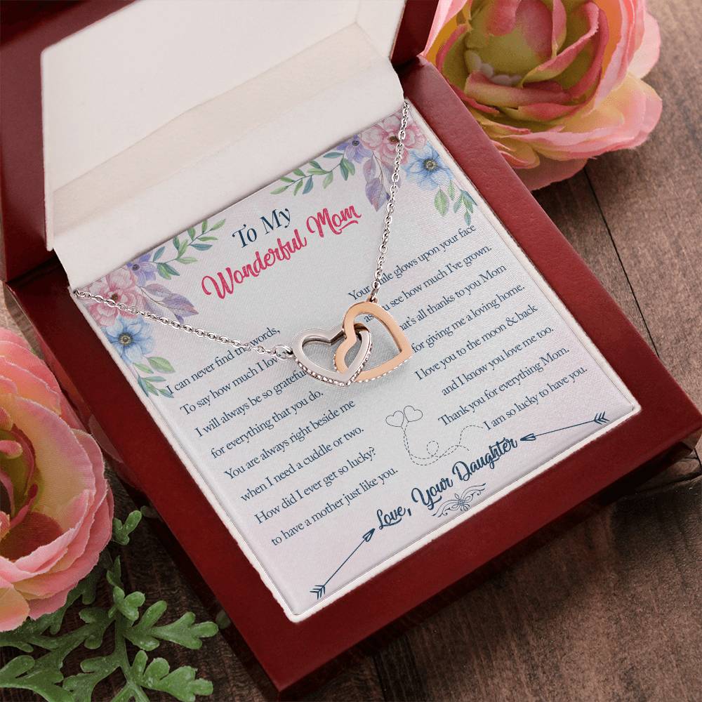 Interlocking Hearts Daughter To Mom I Can Never Find The Words Interlocking Hearts Necklace