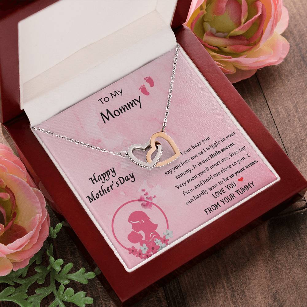 From Your Tummy - 2 Hearts - Necklace Interlocking Hearts Necklace