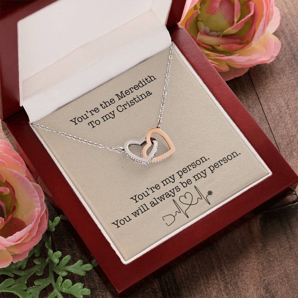 Grey'S Anatomy - You'Re My Person Interlocking Necklace Interlocking Hearts Necklace